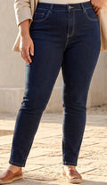Skinny fit dark denim jeans