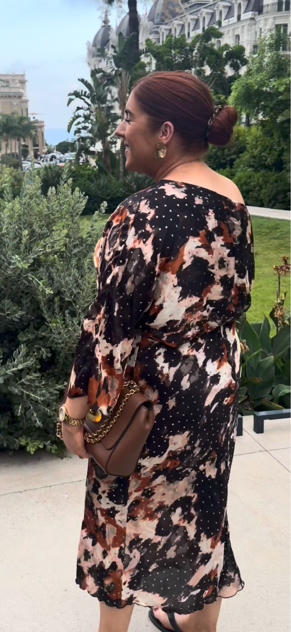 Women’s Abstract Print Midi Dress
