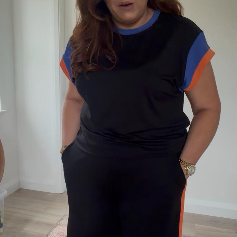 Colour Block Wide Leg Co-ord Set