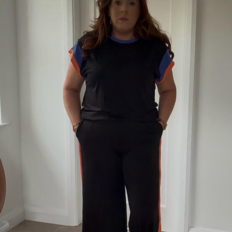 Colour Block Wide Leg Co-ord Set