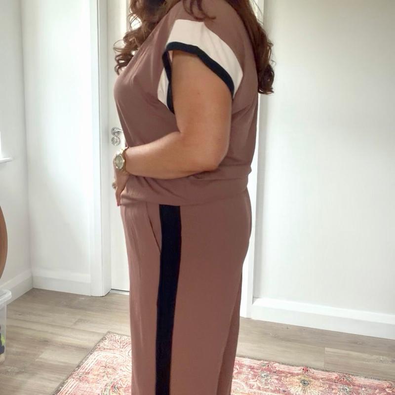 Colour Block Wide Leg Co-ord Set
