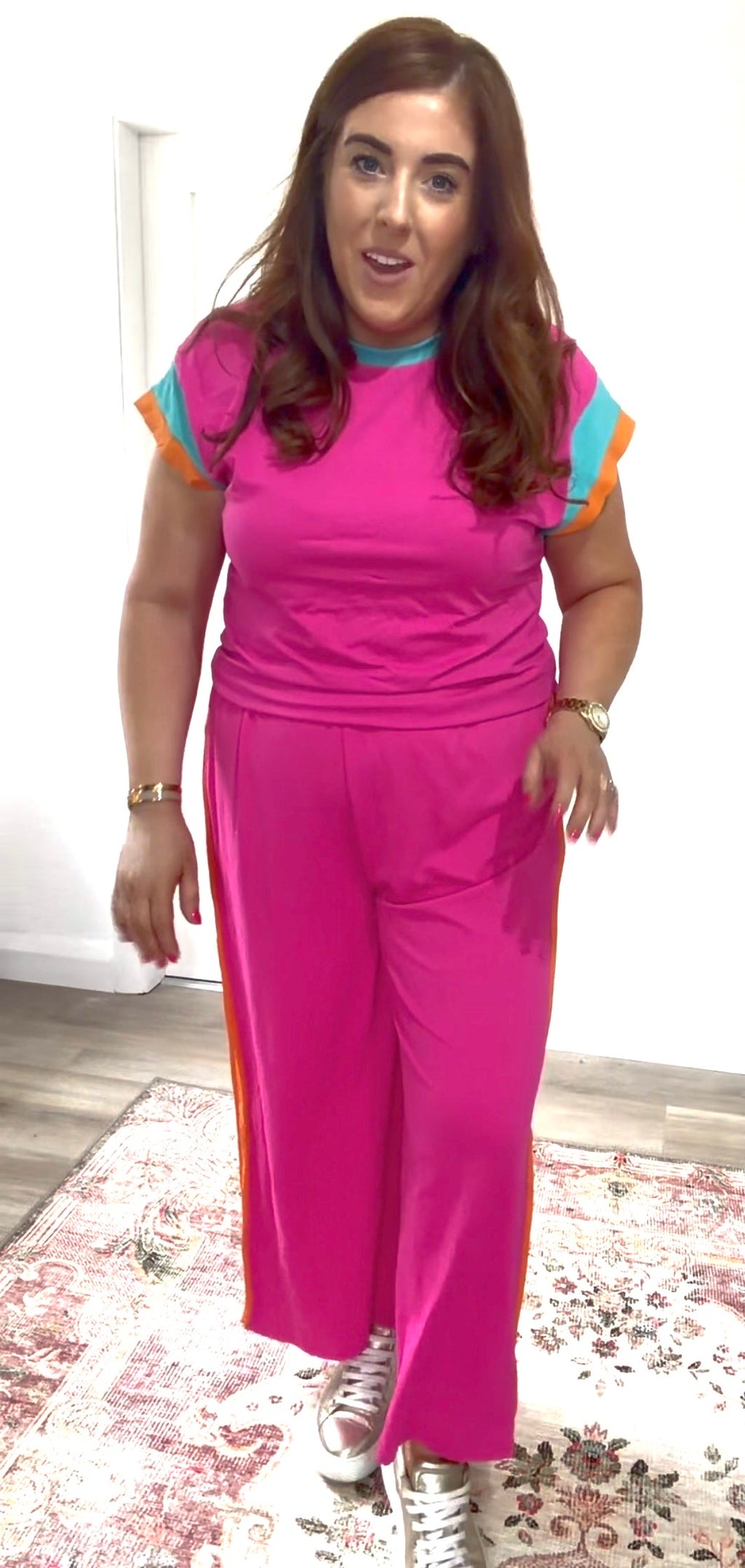 Colour Block Wide Leg Co-ord Set