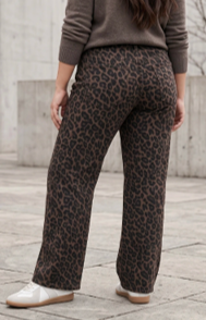 Leopard Print Jeans Wide Leg