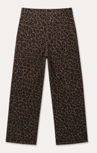 Leopard Print Jeans Wide Leg