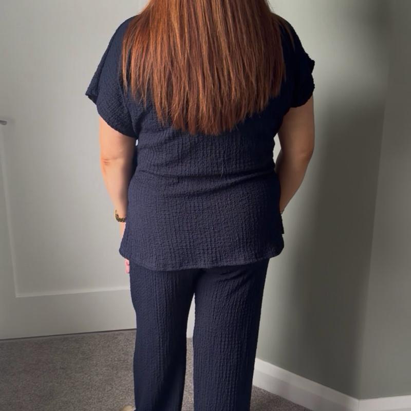 Women’s Tie Front Wide Leg Co-Ord Sizes 8-22